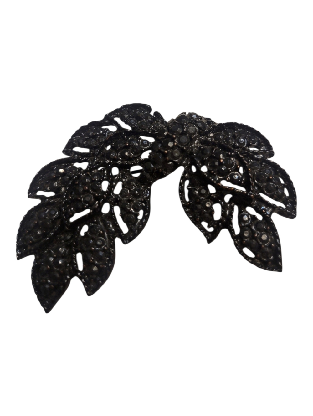 Vintage Black Metal Brooch